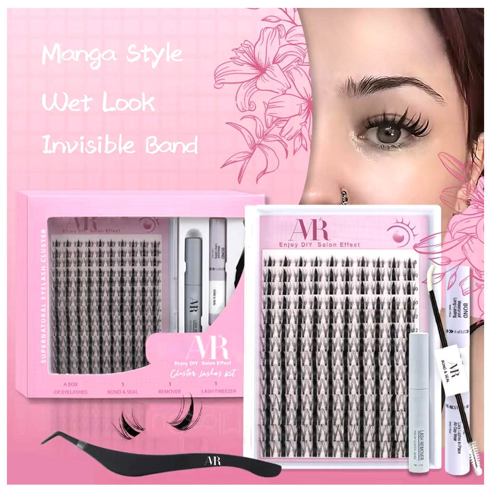 US Local Stock DIY Segment Eyelashes Individual Lash Extension Mega Set 336 Pcs Silk Cluster Lashes Book