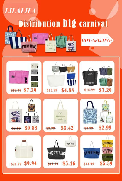 USA Warehouse Custom Large Bags Women Canvas Handbags Lady Gift Tote Quality Fast Delivery Tote Bag