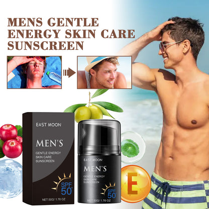 East Moon Men's Protective Cream Summer Outdoor UV Protection Moisturizing Gentle Refreshing Protective Cream