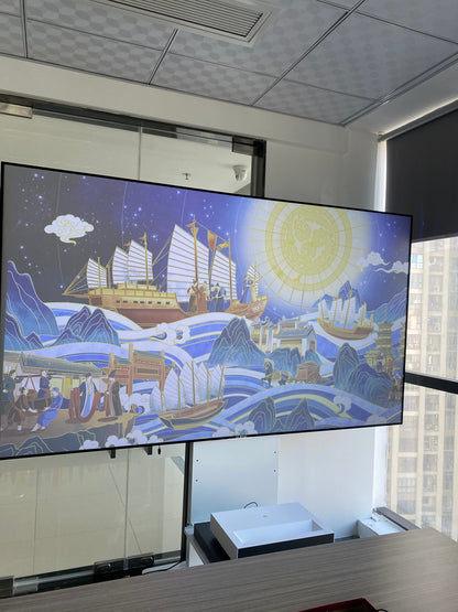 Hot Sale 100inch  Projection Screen Pet Crystal UST 16:9 100 Inches Alr Ambient Projection BSP Screen