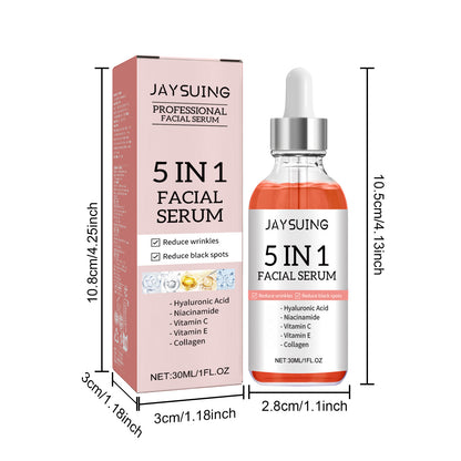 Jaysuing 5Combination1Facial Essence Moisturizing Skin Firming Fade Spots Acne Skin Beautifying Essence