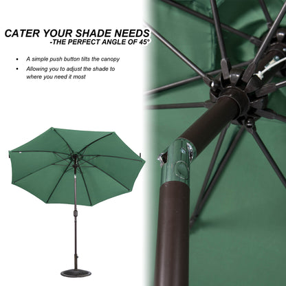 Danlong 10 ft Outdoor Patio Sun Table Tilt Umbrella Parasol Canopy Shade for Garden/parasol De Plage Design