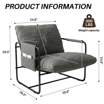 High Quality Modern Single Recliner Sofa Chair Luxury Leisure Design for Dining Living Room Patio Garden Hotel-Accent Style