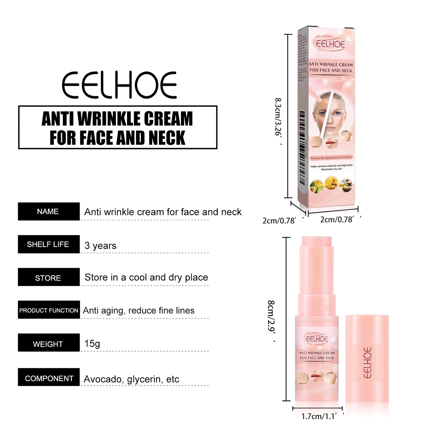 EELHOE Skin Care Balm Stick Improve Facial Fine Lines Hydrating Firming Moisturizing Repair Skin Care Stick