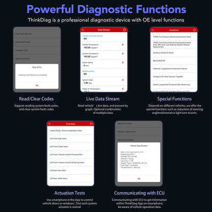 2025 Hot Thinkdiag Old Version Automotive Professional Full System OBD2 Diagnostic Tool 1Year All Software Free