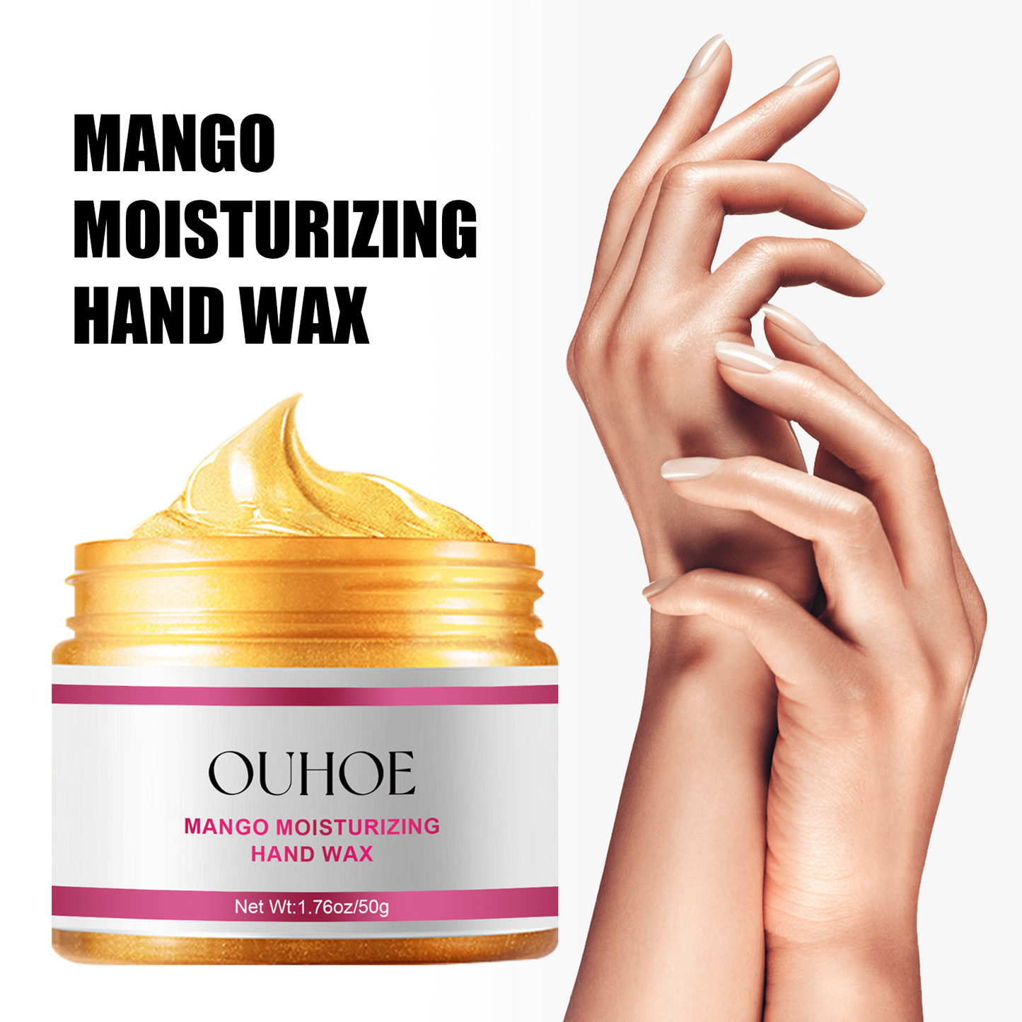 OUHOE Exfoliating Hand Mask Moisturizing and Softening Skin, Relieves Dry and Rough Hands, Prevents Cracking