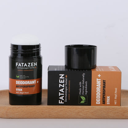 FATAZEN Wholesale Herbal Deodorant Antiperspirant Stick Body Natural Vegan Sandal Amber Sweat Odor Balm Deodorant Stick