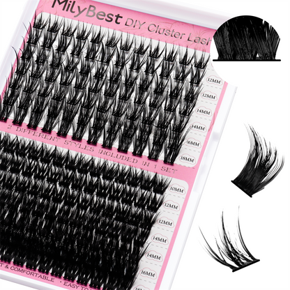 US Local Stock Cluster Lashes Kit Individual DIY Lash Extension Volume Silk Natural Handmade C D Mixed Curl DIY Cluster Lash Kit