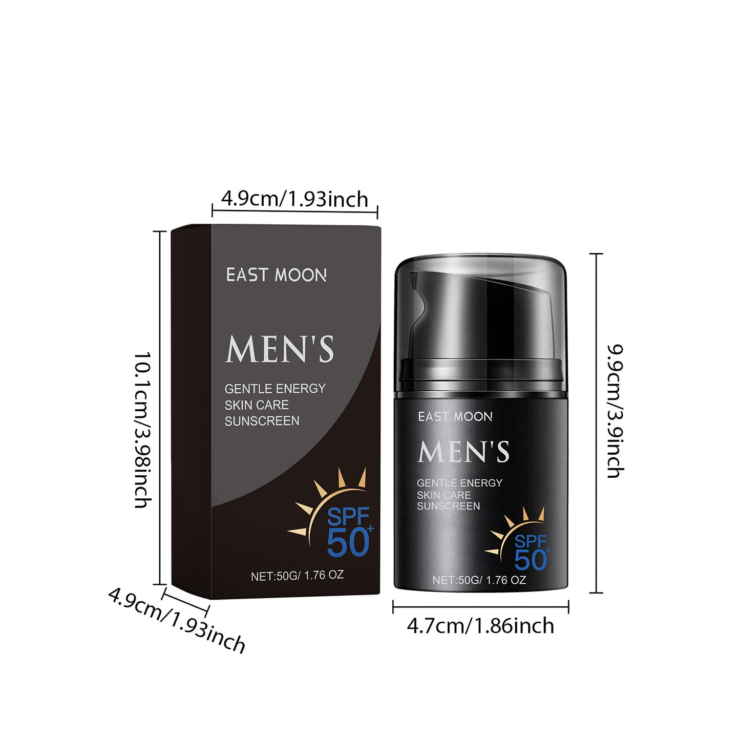 East Moon Men's Protective Cream Summer Outdoor UV Protection Moisturizing Gentle Refreshing Protective Cream