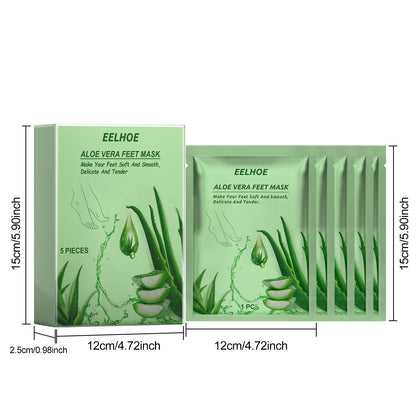 EELHOE Aloe Foot Mask Moisturizing Anti-Chap Exfoliating Skin Care Foot Mask