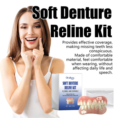 Oralhoe Dental Veneers Denture Covers Orthodontic Teeth Gap Filler Braces Dental Correction Denture Kit