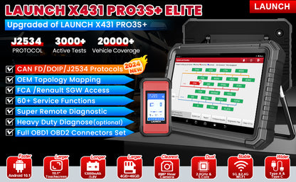 LAUNCH X431 PRO3 OBD2 Scanner 2025 New J2534 Programming Scan Tool ECU Online Coding Auto Machine With 2 Years Free