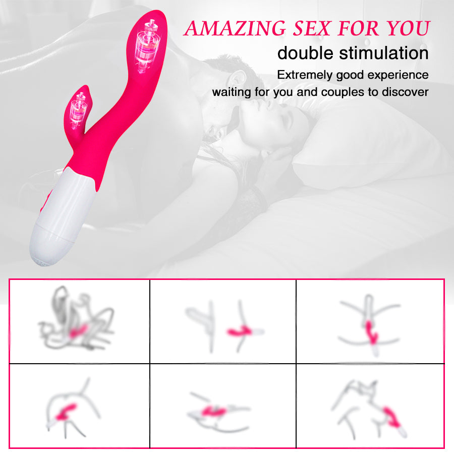 G Spot Rabbit Vibrator Sex Toy for Women Dildo Vibrating Vagina Clitoris Massager Rechargeable Vibration AV Stick Adult Sex Toys