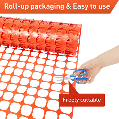 Orange Color Plastic Fence Easy Visible Construction Netting for Snow Fencing