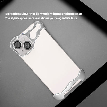 Metal Special Shaped True Edgeless Phone Case for iPhone 15 14 13 Plus Pro Max Sjk629 Laudtec