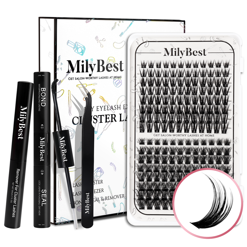 US Local Stock DIY Segment Eyelashes Individual Lash Extension Mega Set 336 Pcs Silk Cluster Lashes Book