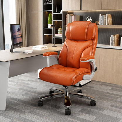 High Back Commercial Office Chair Adjustable Armrest Ergonomic Leather Comfortable Manager Desk Furniture Popular Modern Style