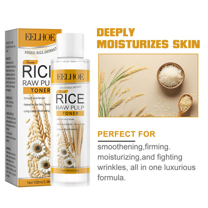 EELHOE Rice Pulp Lotion Moisturizing Firming Brightening Skin Pore Minimizing Skincare Water