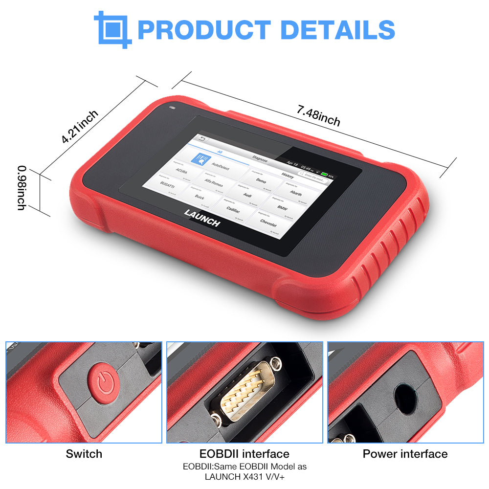 CRP123E V2.0 OBD2 Display 4 Systems ENG ABS SRS Transmission OBD II Code Reader Scanner Universal Car Diagnostic Tool