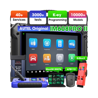 autel IM608pro II Automotive Locksmith Auto Key Programmer Car Obd2 Programming Machine Diagnostic Scanner Tool All Keys Lost