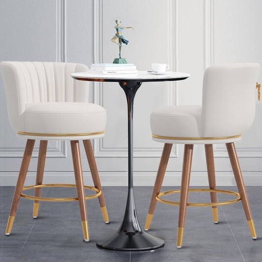 Modern Bistro Bar Stool Chair High Metal Legs Upholstered Seating Nightclubs Hotels Commercial Stock Furniture Deco Living Room