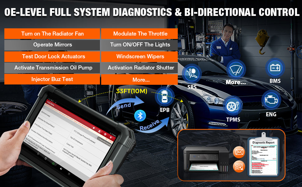 LAUNCH X431 IMMO PLUS Key FOB Programmer Car Diagnostic Tool OBD2 Scanner Professional Automotive Code Reader