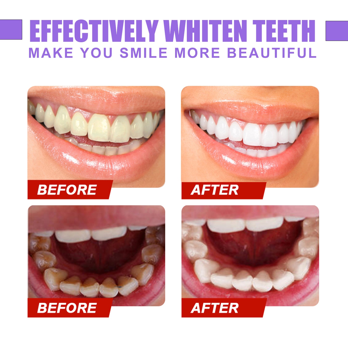 EELHOE V34Teeth Whitening Toothpaste Oral Whitening Toothpaste for Cleaning Teeth Stains and Whitening Purple Teeth