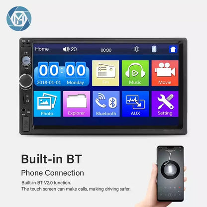 7inch 2 DIN Car Audio Touch Screen Media Stereo Built-in BT Mirror Link and Android Phone With Camera Car Stereo