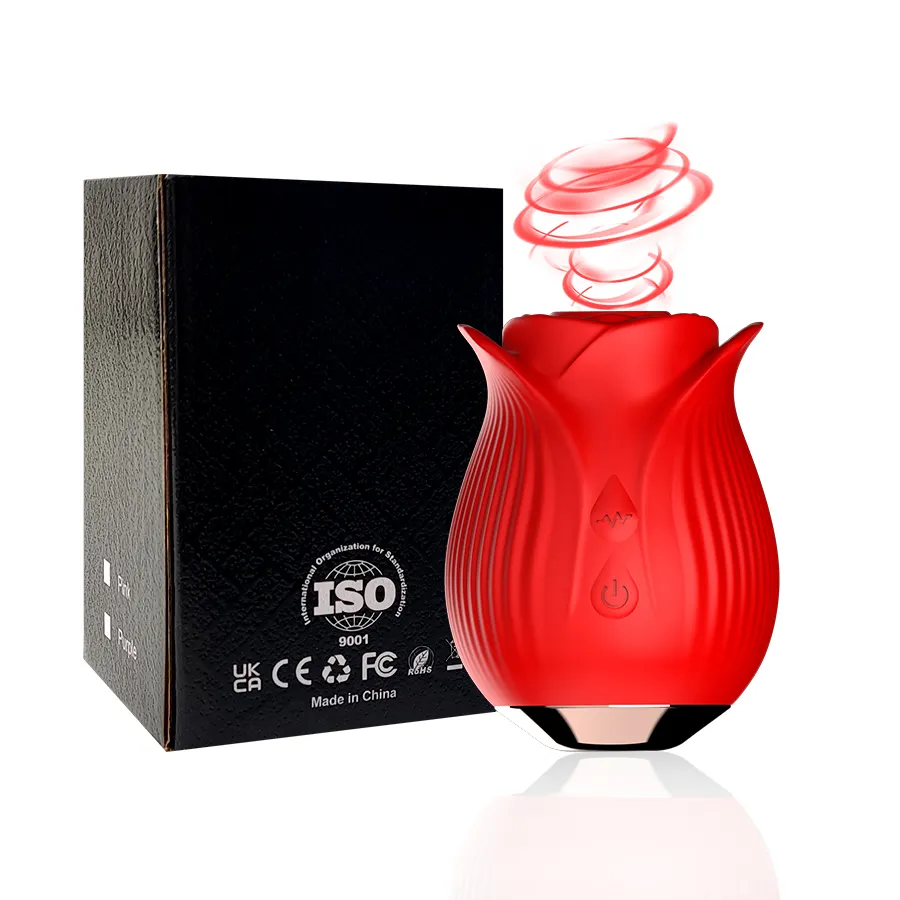 Free Shipping Silicone G-Spot Heating Red Rose Vibrator for Women Waterproof Female Vagina Clitoris Massager Sex Toys for Women%