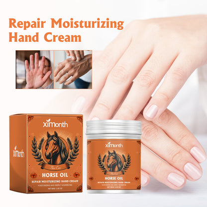 Ximonth Horse Oil Moisturizing Hand Cream Moisturizing Hand Cream Anti-Dryness Anti-Frostbite Refreshing Non-Sticky Hydrating Hand Lotion