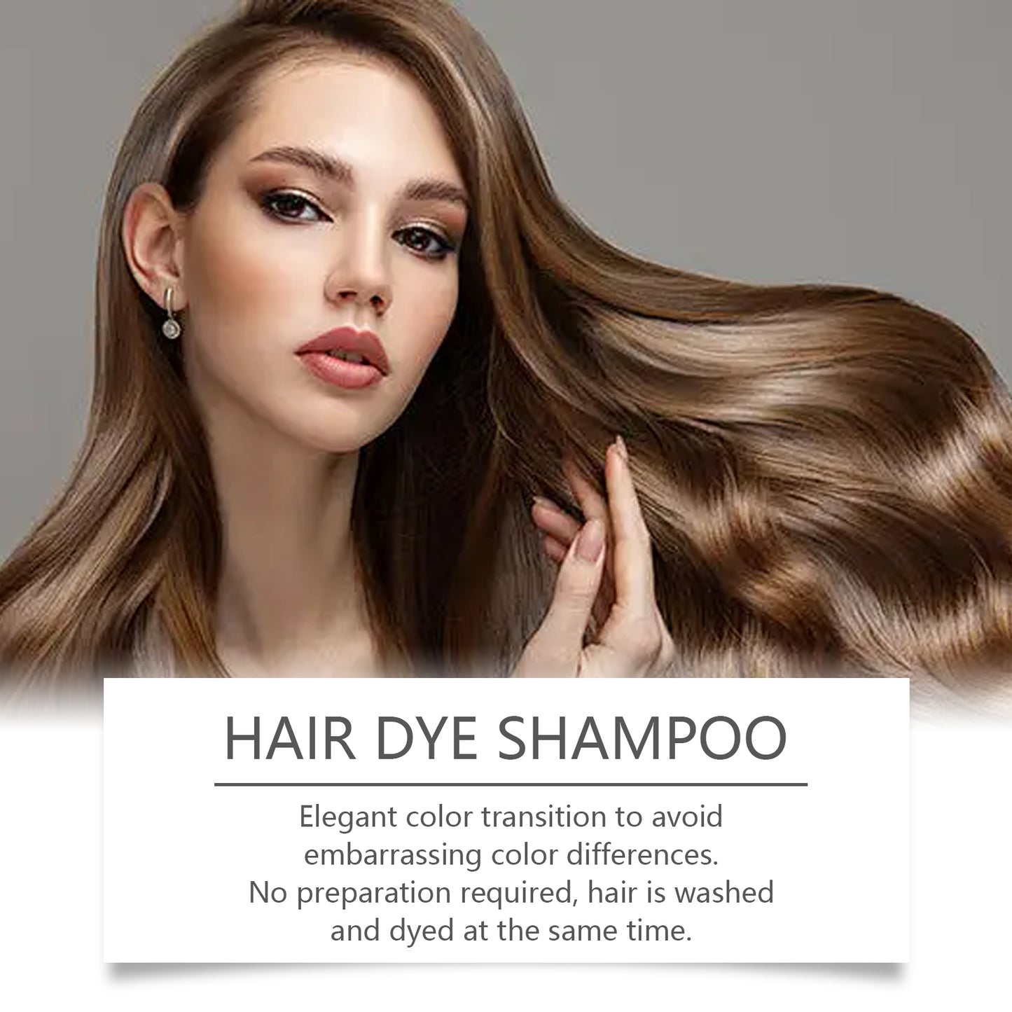 EELHOE Hair Dye Shampoo Hair Dye Shampoo Herbal Essence Plant Extract Care Long-lasting Color Healthy Hair Dye