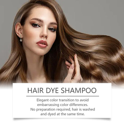 EELHOE Hair Dye Shampoo Hair Dye Shampoo Herbal Essence Plant Extract Care Long-lasting Color Healthy Hair Dye