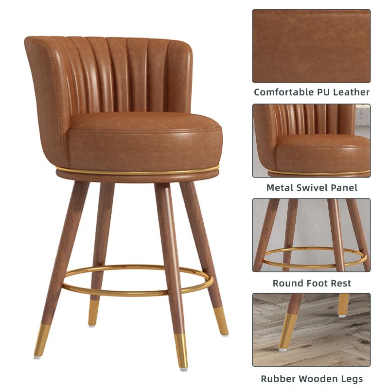 Modern Bistro Bar Stool Chair High Metal Legs Upholstered Seating Nightclubs Hotels Commercial Stock Furniture Deco Living Room