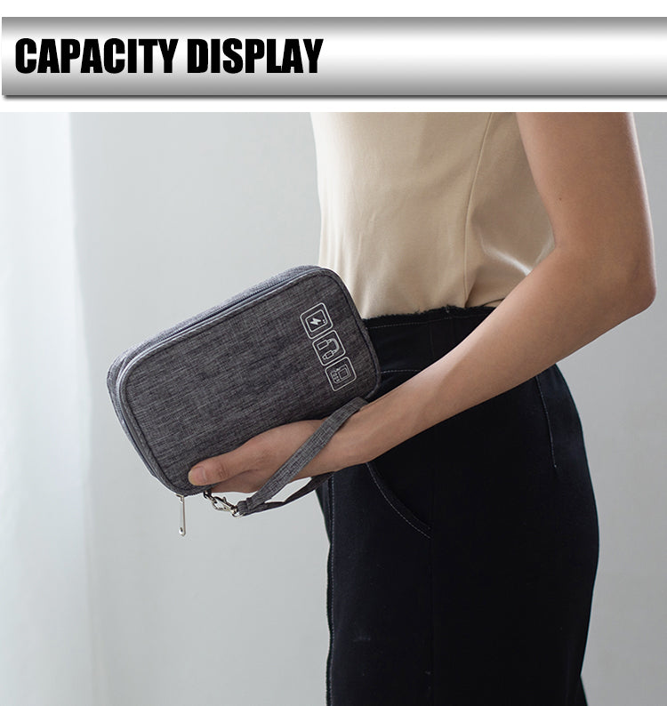 Digital Gadget Case Cable Travel Storage Organizer Bag Electronic Accessories Bag Data Cable Bag