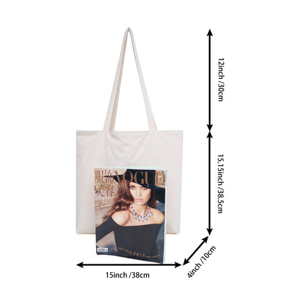 USA Warehouse Custom Large Beach Gift Shopping Handle Blank Fast Delivery Sublimation Tote Custom Printed logo Canvas Bag