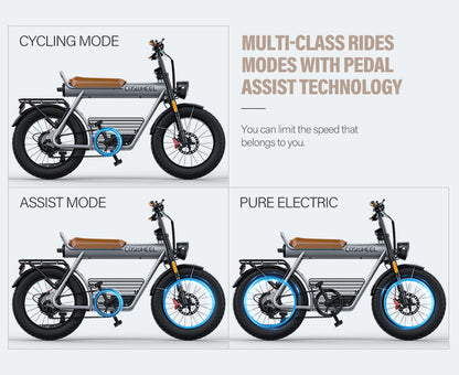 COSWHEEL CT20 Latest Electric Bikes 48V 1500W Light Weight Electric Bike With 25AH Large Battery Capacity Electric City Bike