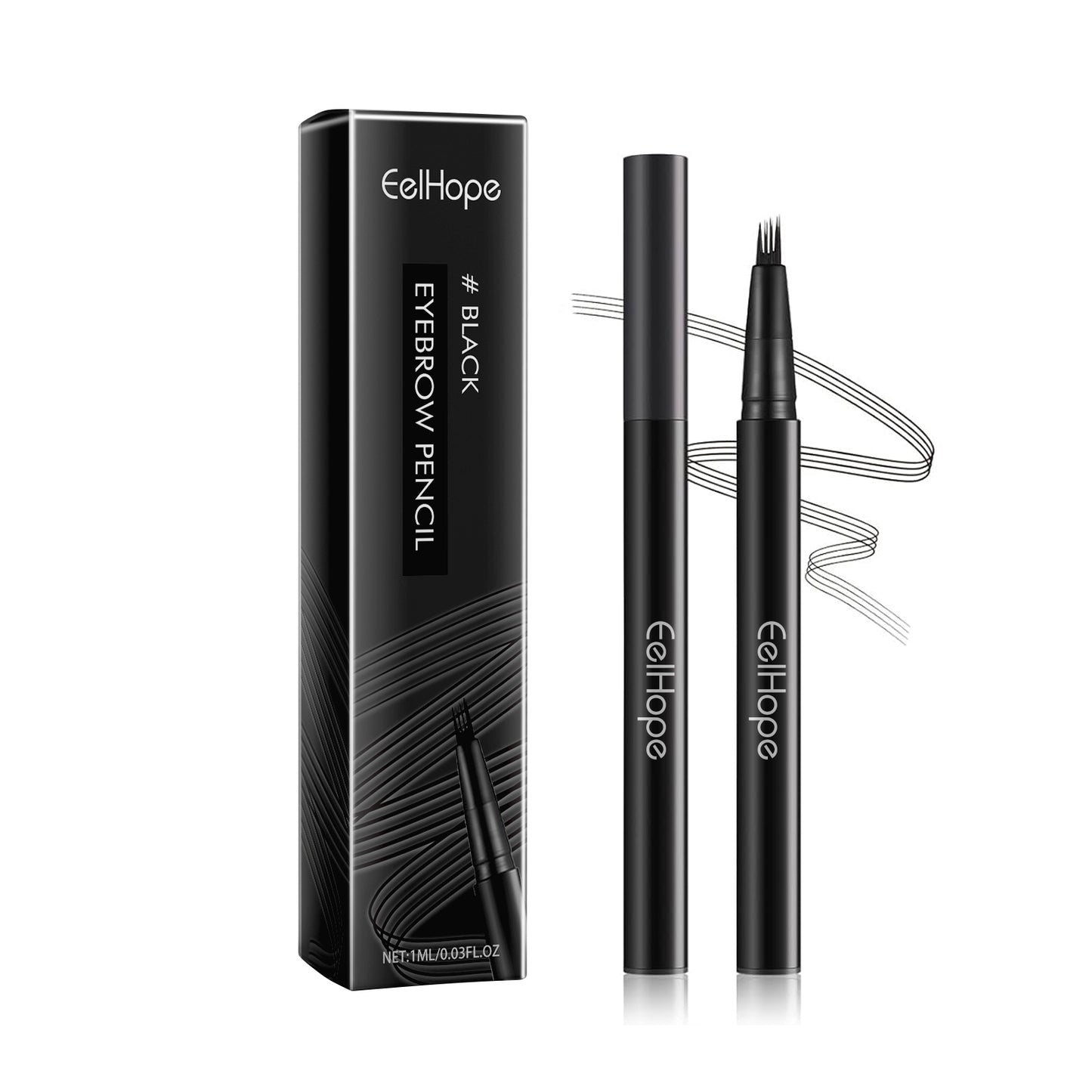 EELHOPE Four-pronged eyebrow pencil Wild Eyebrow Shaping Pencil, Easy to Use, Smudge-proof, Natural and Precise Eyebrow Shaping