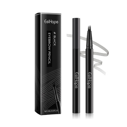 EELHOPE Four-pronged eyebrow pencil Wild Eyebrow Shaping Pencil, Easy to Use, Smudge-proof, Natural and Precise Eyebrow Shaping