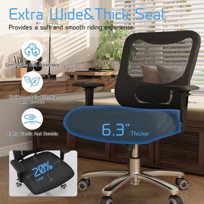 High Quality Grey Mesh Office Chair Ergonomic Executive Furniture Adjustable Headrest Modern Swivel Design Made Iron Metal