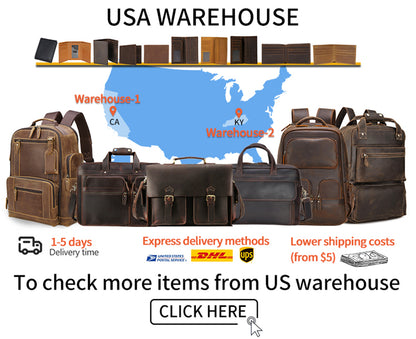 TIDING Custom Weekender Overnight Genuine Leather Travel Bag Duffel Bag With Shoes Compartment