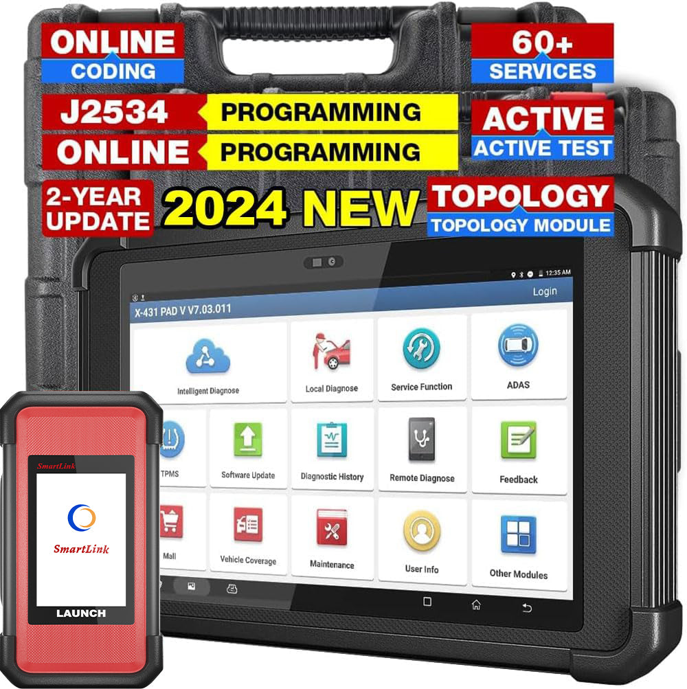 LAUNCH X431 PAD V Elite Automotive Programming OBD2 Diagnostic Tool Bidirectional Control With 60 Resets Full System Scanner