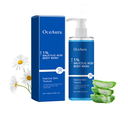 OceAura Salicylate Shower Gel Daily Gentle Cleansing Exfoliating Oil Control Refreshing Clear Comfortable Moisturizing