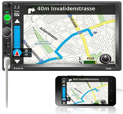 7010B Car Radio Autoradio 2 Din Stereo Receiver 7" Hd Touch Screen Multimedia Mirror Link BT/FM Car Stereo Player
