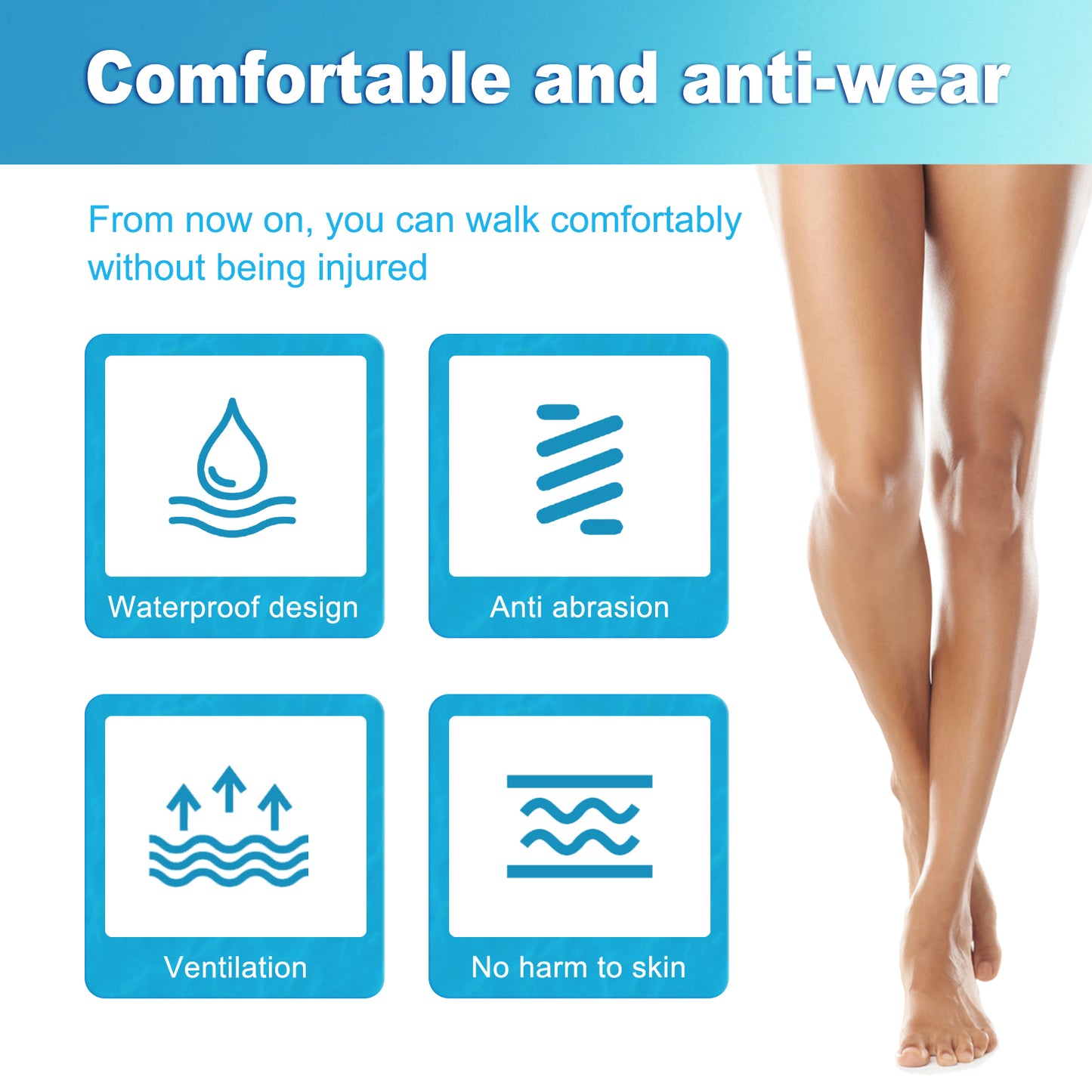 EELHOE Thigh Anti-Chafing Stick Waterproof Sweatproof Easy Apply Cream Legs Heels Underarms Skin Protective