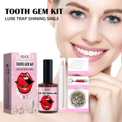 EELHOE Tooth Gem Set White Teeth Easy to Disassemble Easy to Install Beautiful and Sturdy Gem Suit