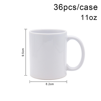 Free Shipping Sublimation Mug Cup Wholesale Custom 11Oz White Heat Transfer Sublime Porcelain Ceramic Coffee Mugs With logo