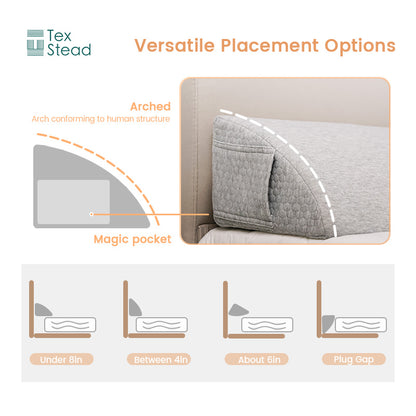 US Local Modern Style Ergonomic Adjustable Bed Wedge Pillow - Split Gap Filler for Connectors - Improves Sleep Comfort