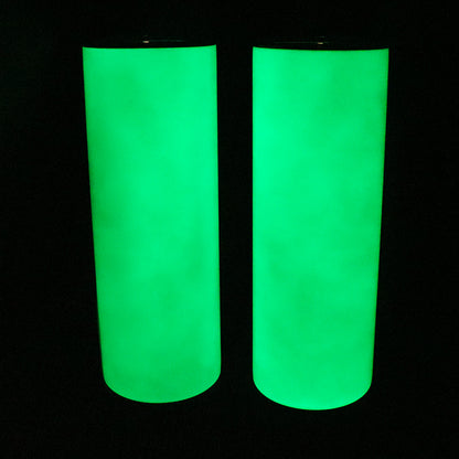 USA Free Shipping 20oz Blue Green Double Wall Insulated Stainless Steel Tumblers 20 oz Glow in the Dark Sublimation Tumbler