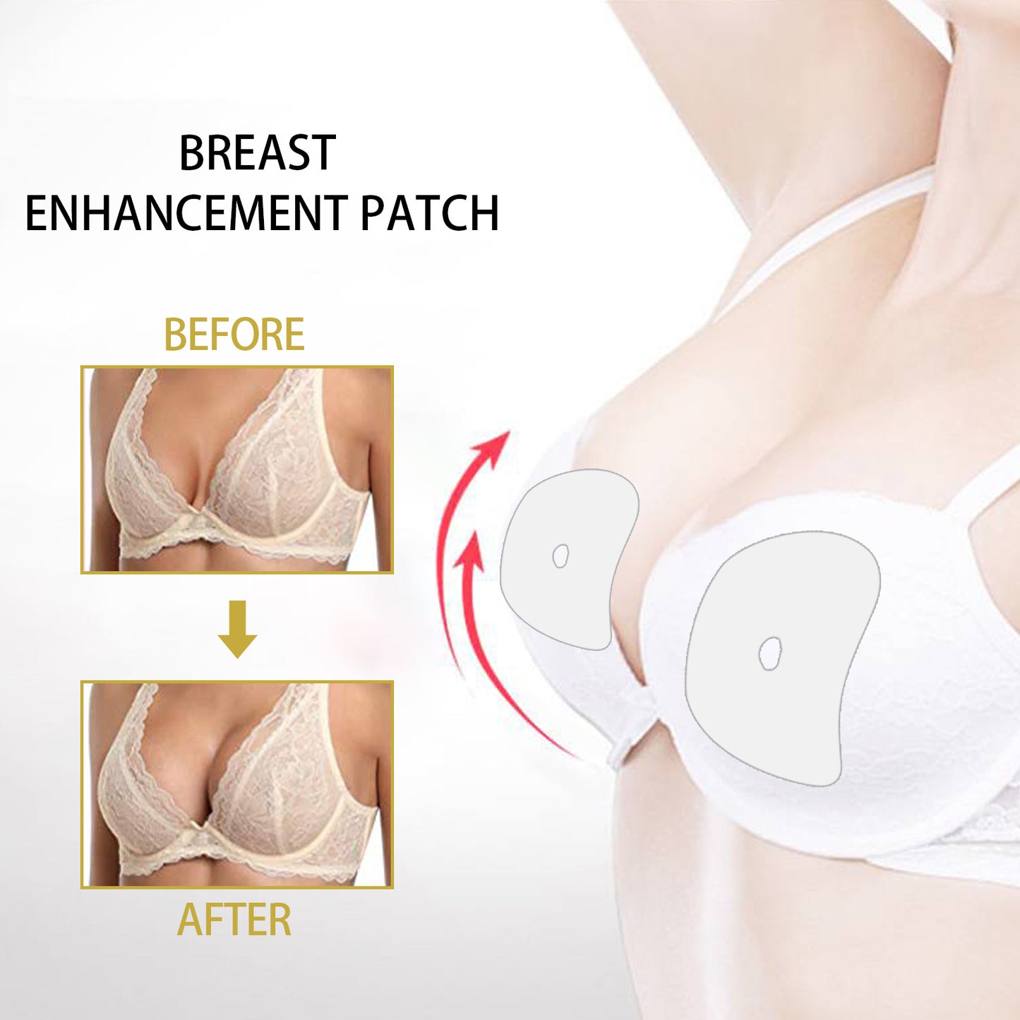 EELHOE Breast Care Patch Ginger Breast Lift Pads Firming and Enhancing Bust Care