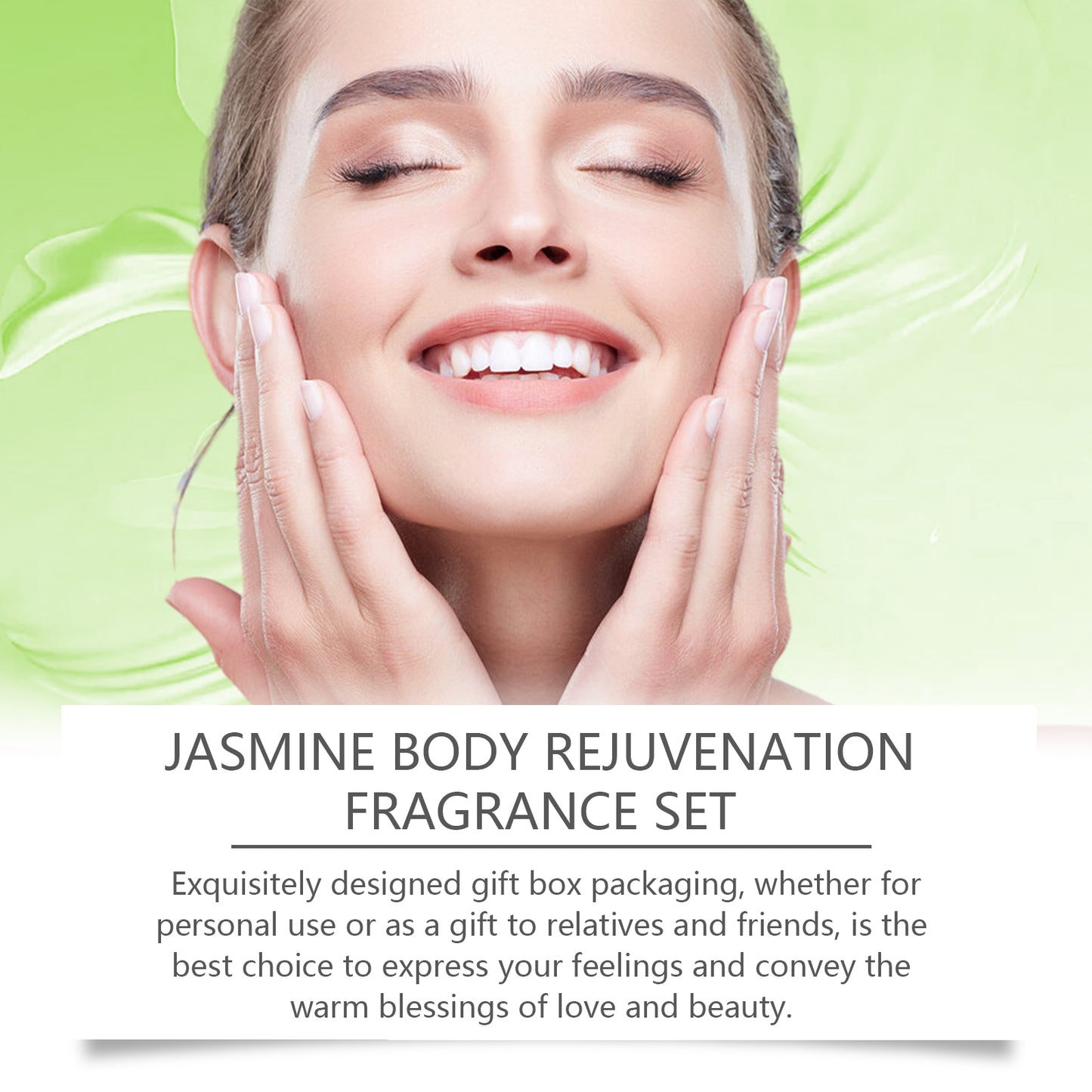 EELHOE Jasmine Body Care Set Gentle Cleansing Moisturizing Body Skin Jasmine Light Fragrance Long-lasting Fragrance